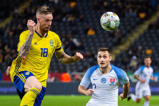Pontus Jansson of Sweden and Matus Bero of Slovakia