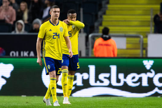 Kristoffer Peterson and Martin Olsson of Sweden looks