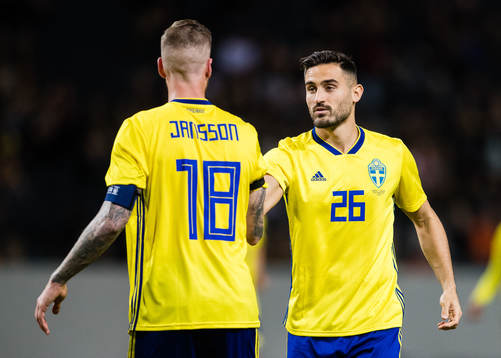 Pontus Jansson and Ludwig Augustinsson of Sweden