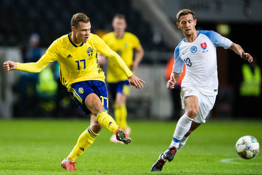 Viktor Claesson of Sweden and Partik Hrosovsky of Slovakia