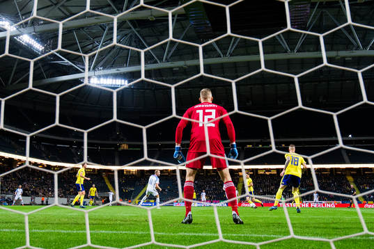 Goalkeeper Karl-Johan Johnsson of Sweden