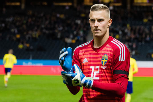 Goalkeeper Karl-Johan Johnsson of Sweden
