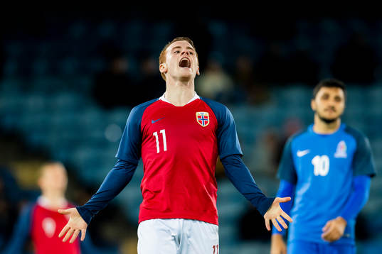 Tobias Heintz of Norway looks dejected