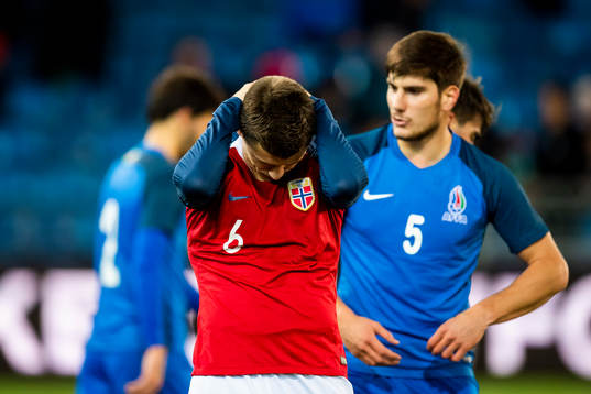 Vebjørn Hoff of Norway looks dejected