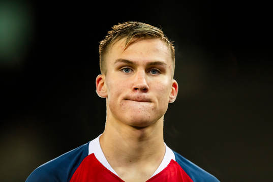 Leo Skiri Østigård of Norway looks dejected