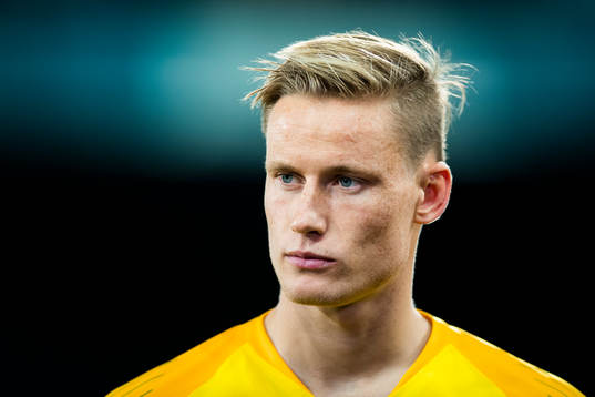 Goalkeeper Sondre Rossbach of Norway looks dejected