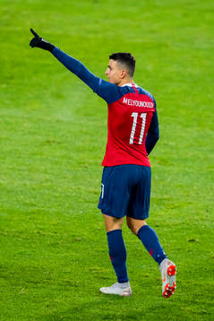 Mohamed Elyounoussi of Norway celebrates