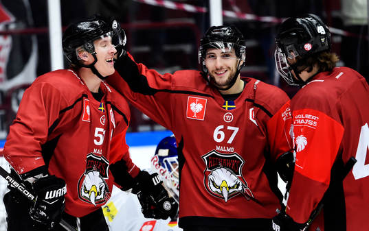 Emil Sylvegård, Konstantin Komarek and Nichlas Hardt of