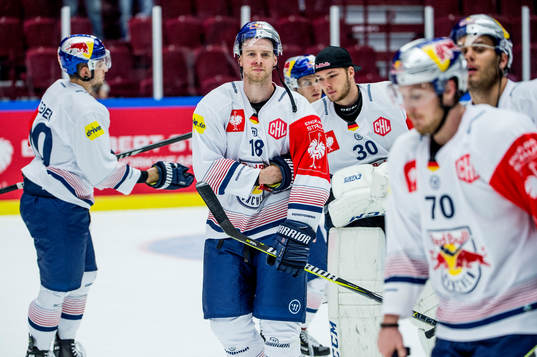 Matthew Stajan of RB Munich looks dejected