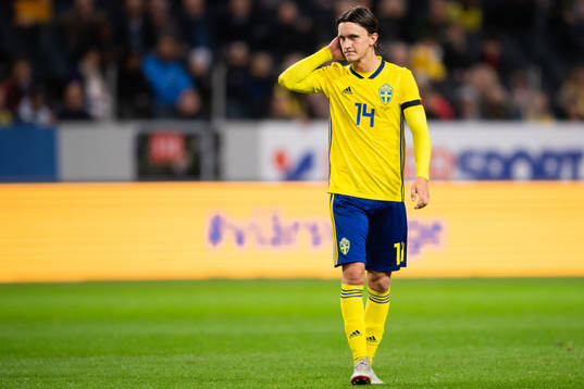 Kristoffer Olsson of Sweden looks dejected