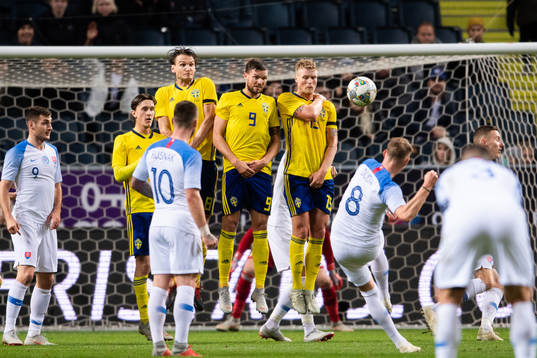 Albin Ekdal, Marcus Berg and Oscar Hiljemark of Sweden