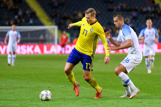 Viktor Claesson of Sweden and David Hancko of Slovakia