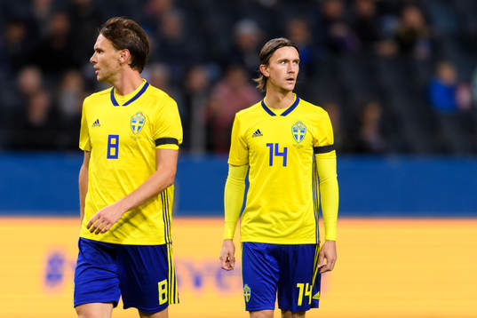 Albin Ekdal and Kristoffer Olsson of Sweden