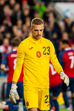 Goalkeeper Plamen Iliev of Bulgaria looks dejected