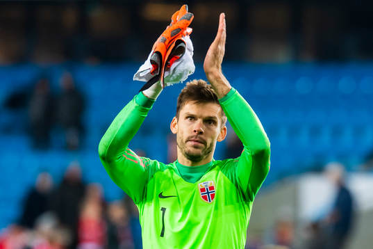 Goalkeeper Rune Almenning Jarstein of Norway