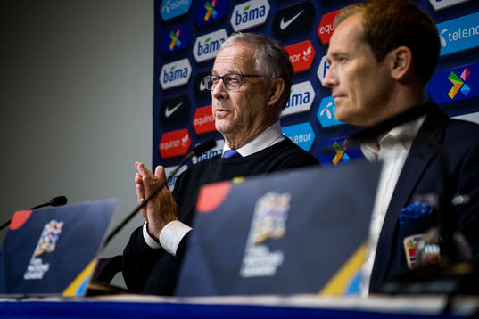 Lars Lagerbäck, head coach of Norway