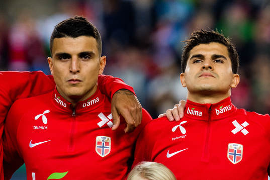 Mohamed Elyounoussi and Tarik Elyounoussi of Norway