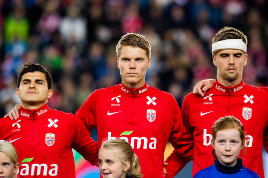 Tarik Elyounoussi, Sigurd Rosted and Markus Henriksen of