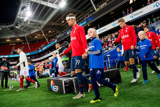 Markus Henriksen of Norway enters the pitch