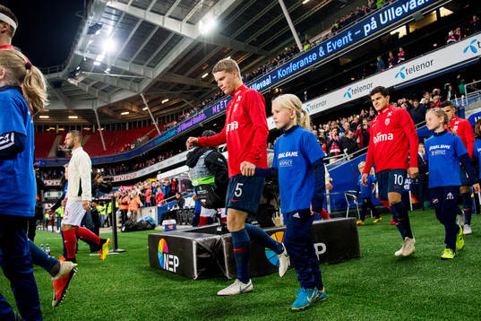 Sigurd Rosted of Norway enters the pitch
