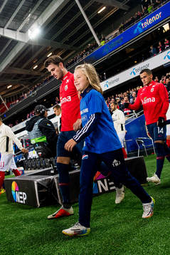 Håvard Nordtveit of Norway enters the pitch