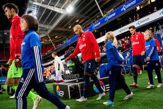 Haitam Aleesami of Norway enters the pitch
