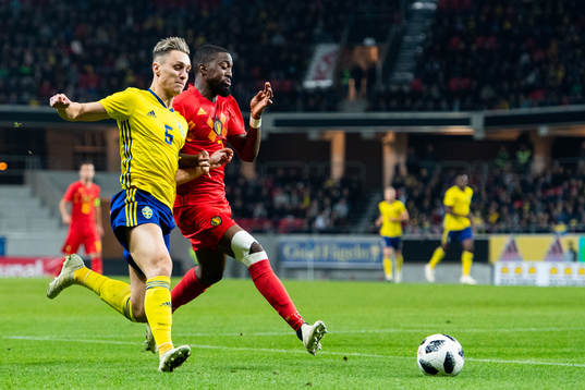 Jonathan Levi of Sweden and Isaac Mbenza of Belgium
