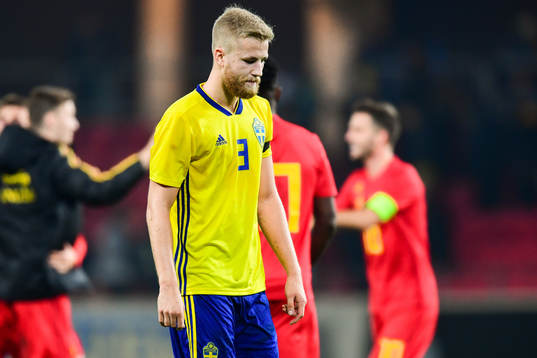 Filip Dagerstål of Sweden  looks dejected
