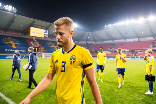 Filip Dagerstål of Sweden looks dejected