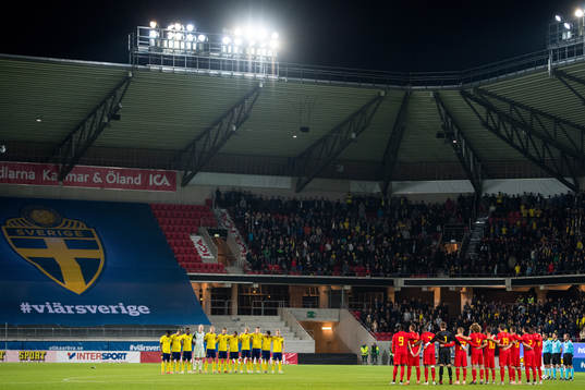 The players of Sweden and Belgium