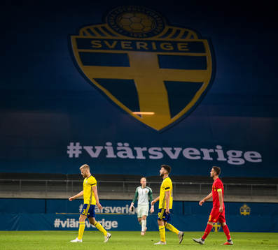 Filip Dagerstål and Erdal Rakip of Sweden looks dejected