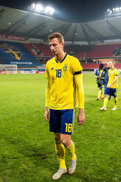 Gustaf Nilsson of Sweden looks dejected