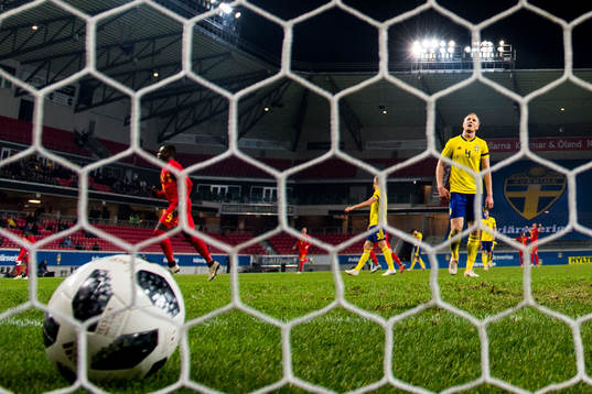 Franz Brorsson of Sweden looks dejected