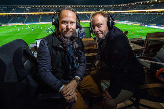 Jesper Hussfelt and Anders Andersson, commentators of Cmore