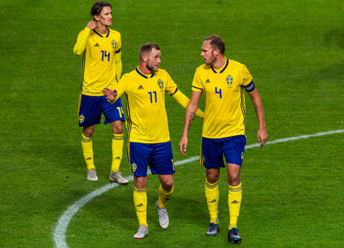 Kristoffer Olsson , John Guidetti and Andreas Granqvist of