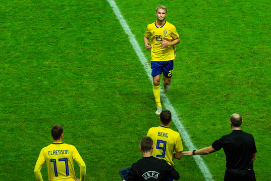 Sebastian Andersson swaps with Marcus Berg of Sweden