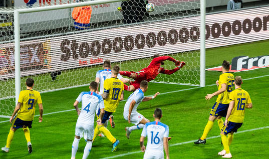 Goalkeeper Kristoffer Nordfeldt of Sweden