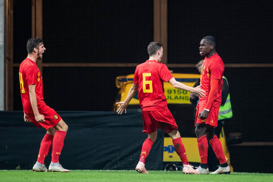 Nany Dimata of Belgium celebrates