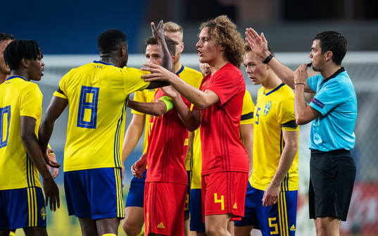 Isak Ssewankambo of Sweden reacts
