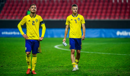 Linus Wahlqvist and Mattias Svanberg of Sweden   looks