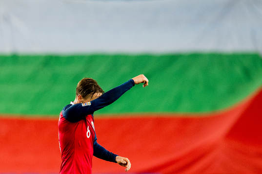 Stefan Johansen of Norway is being substituted