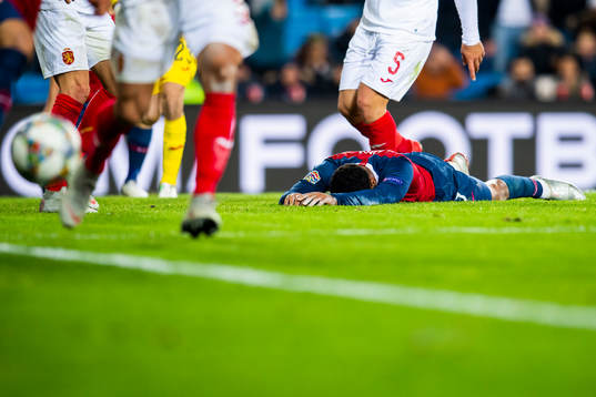 Joshua King of Norway looks dejected