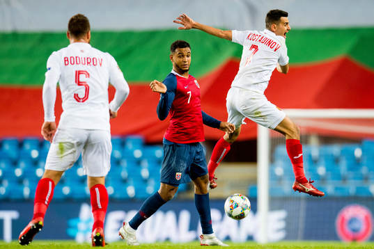 Joshua King of Norway and Georgi Kostadinov of Bulgaria