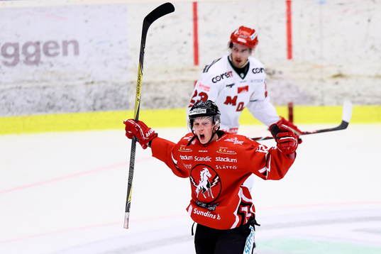 Vita Hästens Simon Krekula jublar