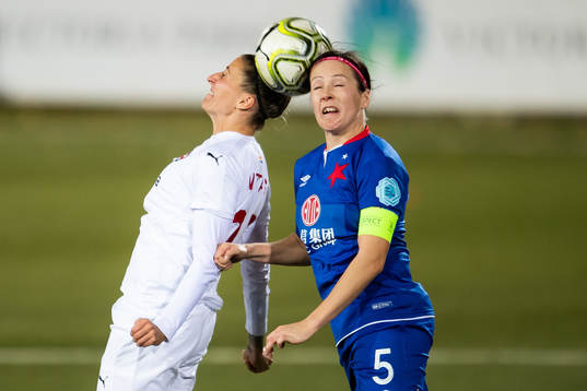 Rosengårds Anja Mittag i. Nickduell mot Slavia Veronika