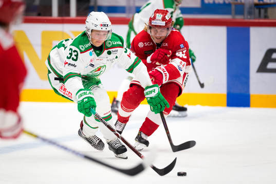 Rögles Samuel Jonsson och Timrås Oskar Drugge