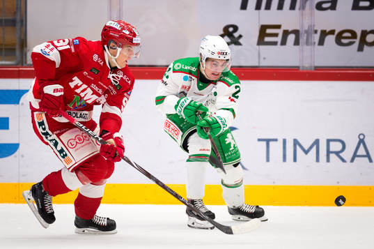 Timrås Filip Hållander och Rögles Nils Höglander
