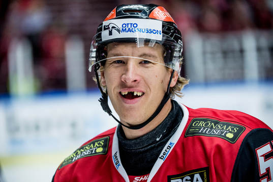 Malmö Redhawks Emil Sylvegård ler