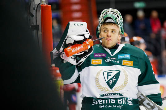 Färjestads målvakt Markus Svensson