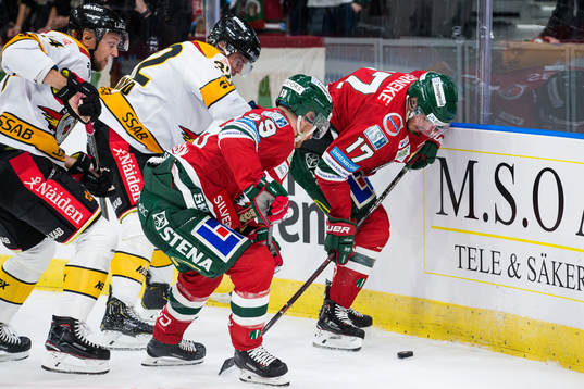 Luleås Johan Harju och Oscar Engsund mot Frölundas